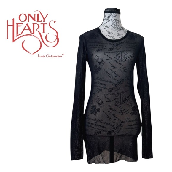 Only Hearts Women’s Long Sleeve Dress with Crew Neck. Black. M/L - Picture 1 of 11
